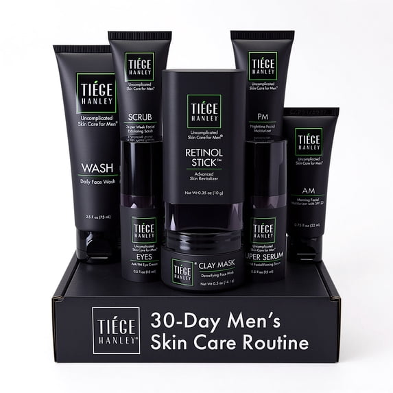 Tiege Hanley Mens Skin Care Set, Rejuvenation Skin Care Routine System for Men, Level 5