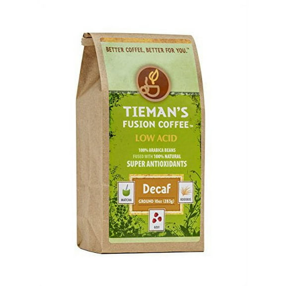 Tiemans Fusion Coffee Ground Decaf Fused 10 oz