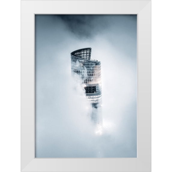 Tien, Aron 11x14 White Modern Wood Framed Museum Art Print Titled - City On The Cloud