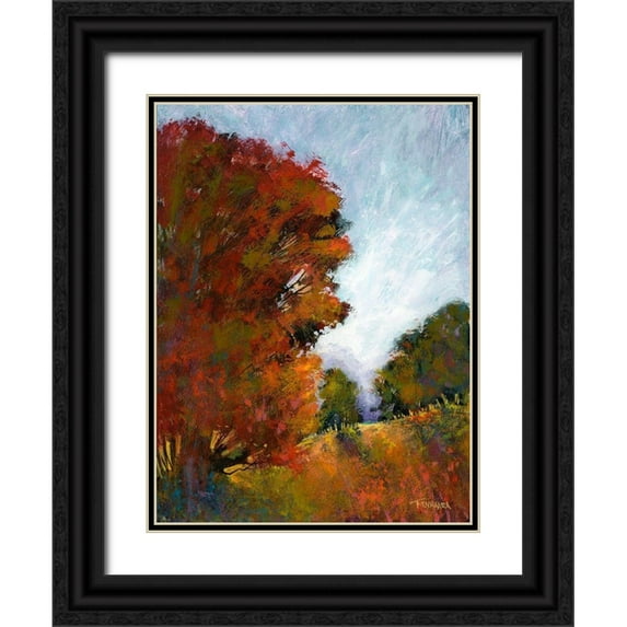 Tienhaara, Michael 12x14 Black Ornate Wood Framed with Double Matting Museum Art Print Titled - Falls Romance I