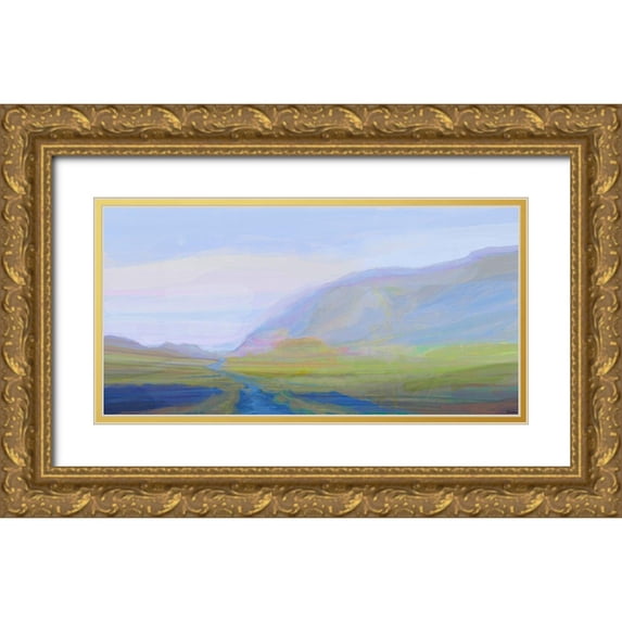 Tienhaara, Michael 14x9 Gold Ornate Wood Framed with Double Matting Museum Art Print Titled - Light Landscape II