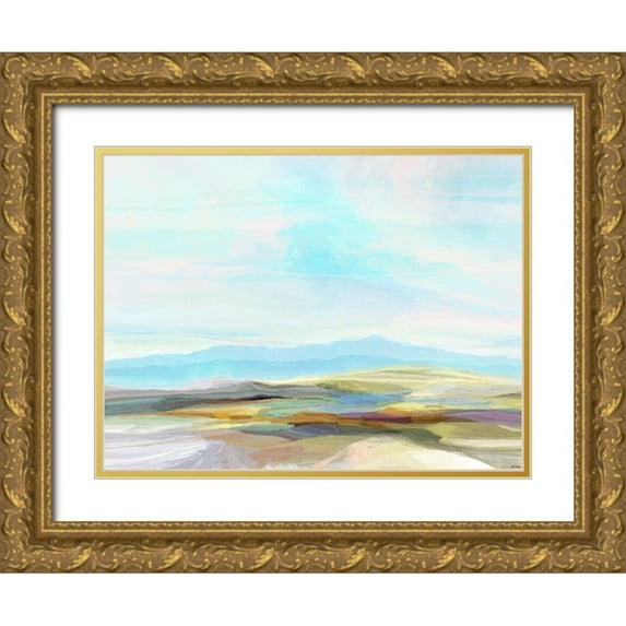 Tienhaara, Michael 24x19 Gold Ornate Wood Framed with Double Matting Museum Art Print Titled - Cliffs I
