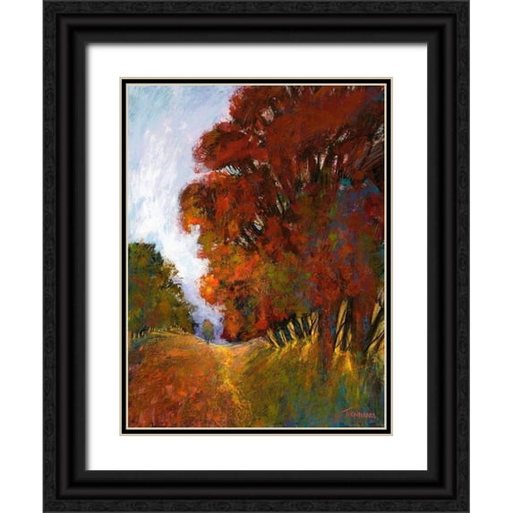 Tienhaara, Michael 25x32 Black Ornate Wood Framed with Double Matting Museum Art Print Titled - Falls Romance II