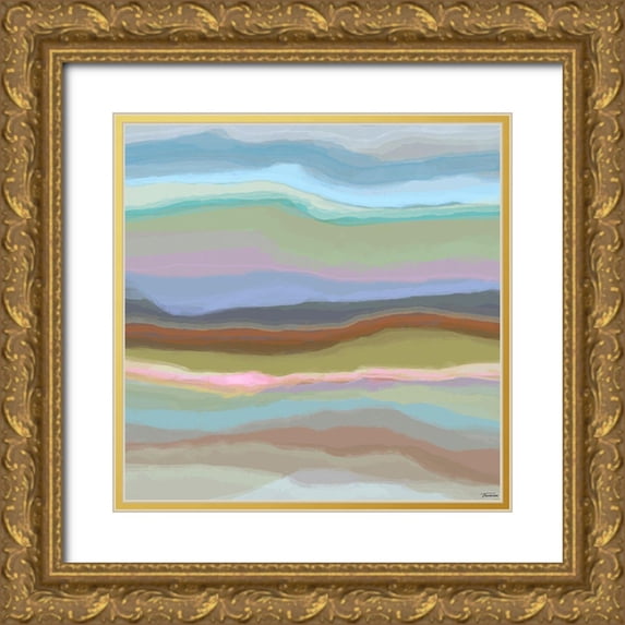 Tienhaara, Michael 26x26 Gold Ornate Wood Framed with Double Matting Museum Art Print Titled - Contours II