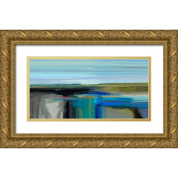 Tienhaara, Michael 32x18 Gold Ornate Wood Framed with Double Matting Museum Art Print Titled - Perpetual Variation II