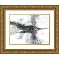 thumbnail image 1 of Tienhaara, Michael 32x25 Gold Ornate Wood Framed with Double Matting Museum Art Print Titled - B and W I Color Accents II, 1 of 4