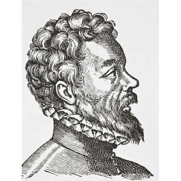 Tienne Jodelle Seigneur De Limodin 1532-1573. French Dramatist & Poet. From Poster Print, 12 x 16