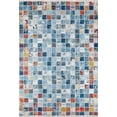 thumbnail image 1 of Tientsin Blue Patchwork Polyester Area Rugs for Living Room Washable Rugs Boho Moroccan Area Rug Soft Geometric Bohemian Distressed Indoor Rug for Bedroom Dining Room Office Foldable Nonslip Rug, 1 of 9