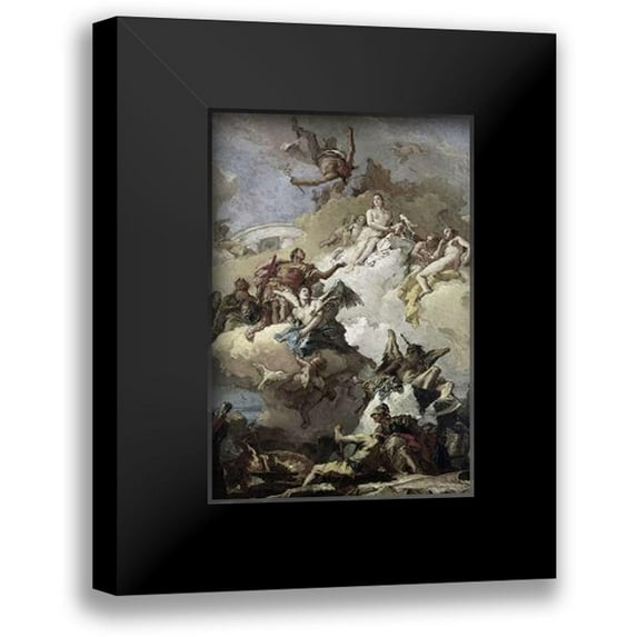 Tiepolo, Giovanni Battista 14x18 Black Modern Framed Museum Art Print Titled - Apotheosis of Aeneas