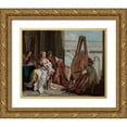 thumbnail image 1 of Tiepolo, Giovanni Battista 24x20 Gold Ornate Wood Framed with Double Matting Museum Art Print Titled - Alexander the Great and Campaspe in the Studio of Apelles, 1 of 4
