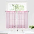 thumbnail image 1 of Tier Curtain Valance, Rod Pocket Pompoms Bubble Textured Short Curtain Valance, 1 of 6