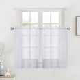 thumbnail image 1 of Tier Curtain Valance, Rod Pocket Pompoms Bubble Textured Short Curtain Valance, 1 of 6