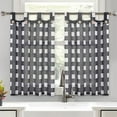 thumbnail image 1 of Tier Curtain with Solid Button, Rod Pocket Tailored Waterproof Small Curtain, 1 of 7