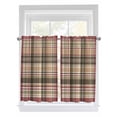 thumbnail image 1 of Tier Curtains 45 Inches Long, Buffalo Plaid Window Treatment Curtain Drapes, Modern Farmhouse Colorful Checkered Small Curtain Drapes for Bathroom Laundry Room, 27.5"x45", 2 Panels, 1 of 7