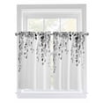 thumbnail image 1 of Tier Curtains 45 Inches Long, Grey Eucalyptus Leaves Window Treatment Curtain Drapes, Weeping Spring Botanical Summer Window Half Privacy Curtains for Bedroom Bathroom, 42"x45", 2 Panels, 1 of 7