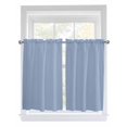thumbnail image 1 of Tier Curtains 45 Inches Long, Pure Light Blue Window Treatment Curtain Drapes, Simple Solid Color Window Half Privacy Curtains for Bedroom Bathroom, 42"x45", 2 Panels, 1 of 7