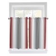 thumbnail image 1 of Tier Curtains 45 Inches Long, Red Grey Window Treatment Curtain Drapes, Gray Farmhouse Modern Rustic Small Curtain Drapes for Bathroom Laundry Room, 27.5"x45", 2 Panels, 1 of 7