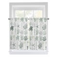 thumbnail image 1 of Tier Curtains 45 Inches Long, Sage Green Coastal Window Treatment Curtain Drapes, Nautical Summer Beach Coral Sea Turtle Small Curtain Drapes for Bathroom Laundry Room, 27.5"x45", 2 Panels, 1 of 7