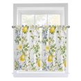 thumbnail image 1 of Tier Curtains 45 Inches Long, Summer Lemon Window Treatment Curtain Drapes, Watercolor Yellow Spring Floral Botanical Small Curtain Drapes for Bathroom Laundry Room, 27.5"x45", 2 Panels, 1 of 7
