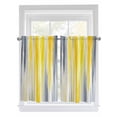 thumbnail image 1 of Tier Curtains 45 Inches Long, Yellow Gray White Window Treatment Curtain Drapes, Farmhouse Gradient Abstract Art Window Half Privacy Curtains for Bedroom Bathroom, 42"x45", 2 Panels, 1 of 7