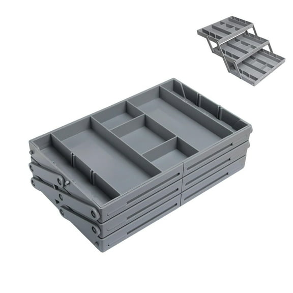 Tier Drawer Organizer Level Drawer Organizer Collapsible Drawer Organizer Expandable Desk Organizer Trays For Office Supplies Kitchen Gadgets Utensils Jewelry Etc. (Sing Home Textile Storage