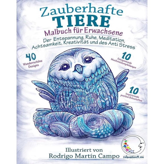 Tier-Mandalas, Motive & Zen Zum Ausmalen Malbuch fr Erwachsene: Zauberhafte Tiere - Der Entspannung, Ruhe, Meditation, Achtsamkeit, Kreativitt und des Anti Str, Book 1, (Paperback)