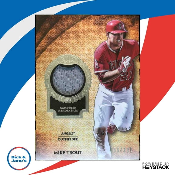 Mike Trout Los Angeles Angels Baseball Trading Card Topps Tier One Relics #T1R-MT