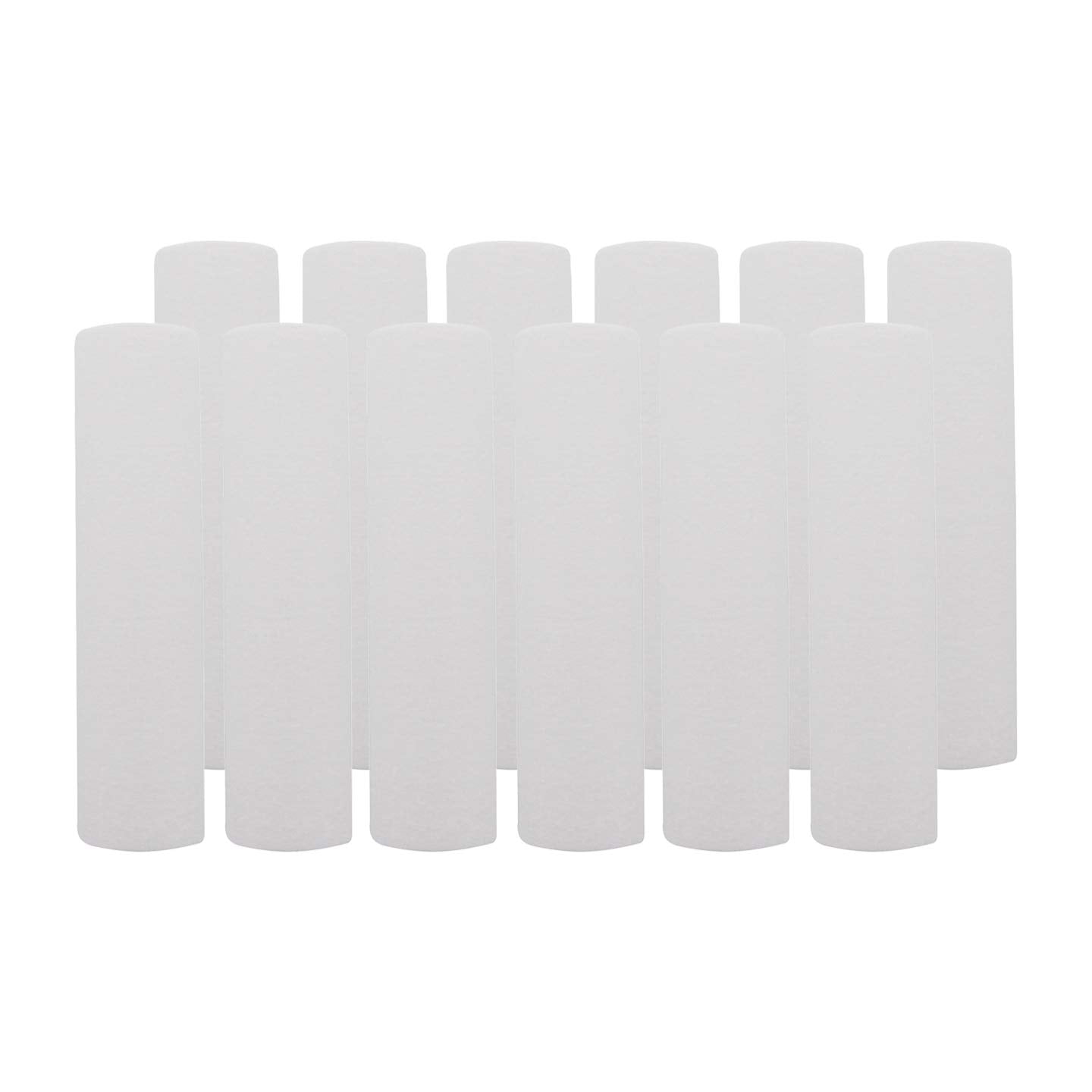 Tier1 10 Micron 10 Inch x 2.5 Inch | 12-Pack Spun Wound Polypropylene Whole House Sediment Water Filter Replacement Cartridge | Compatible with Pentek P10-10, Hydronix SDC-25-1010, Home Water Filter