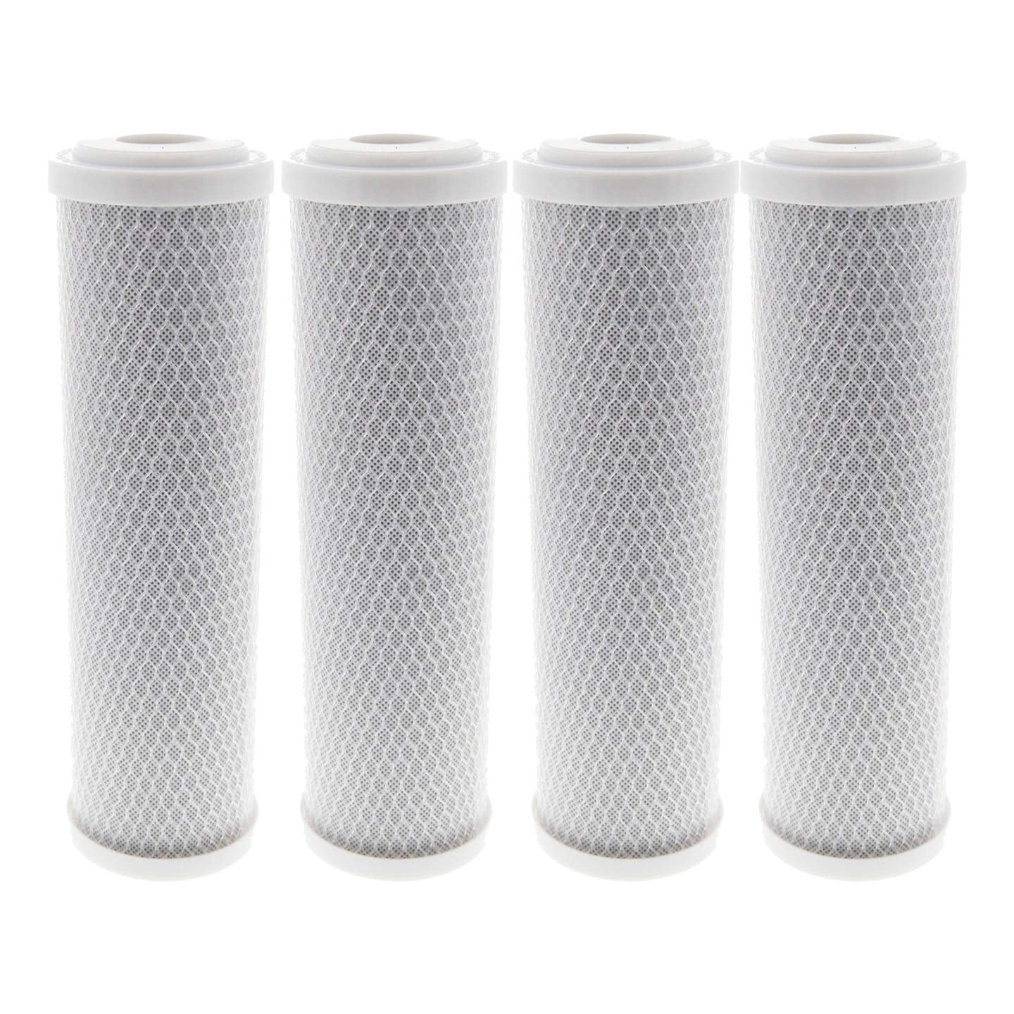 Tier1 10 Micron 10 Inch x 2.5 Inch | 4-Pack Whole House Carbon Block Water Filter Replacement Cartridge | Compatible with Pentek EPM-10, 155634-43, EP-10, CB-25-1010, Home Water Filter