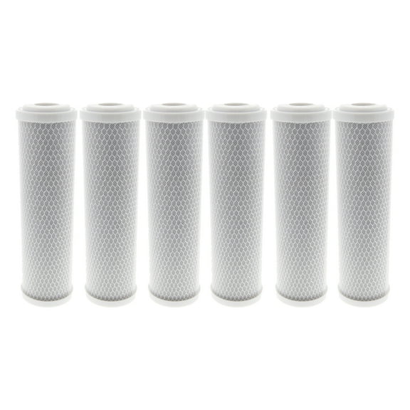 Tier1 10 Micron 10 Inch x 2.5 Inch | 6-Pack Whole House Carbon Block Water Filter Replacement Cartridge | Compatible with Pentek EPM-10, 155634-43, EP-10, CB-25-1010, Home Water Filter