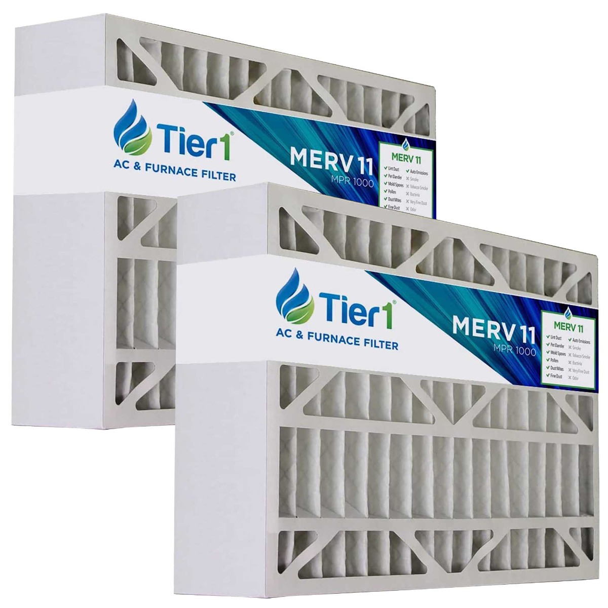 Filterbuy 16x25x5 Air Filter MERV 11 Allergen Defense (1-Pack), Pleated  HVAC AC Furnace Air Filters Replacement for Honeywell FC100A1029, Lennox  X6670