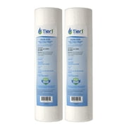Tier1 30 Micron 10 Inch x 2.5 Inch | 2-Pack Whole House Sediment Water Filter Replacement Cartridge | Compatible with GE FXUSC, AP3416588, FXWPC, FXWSC, FNUS, GXWH20F, PS220410, Home Water Filter