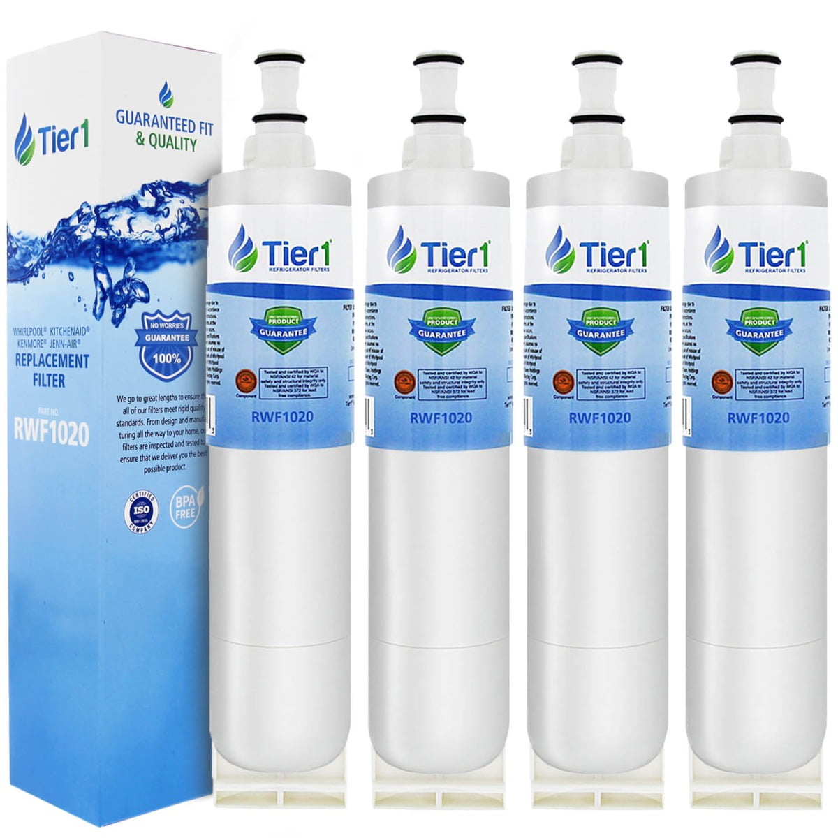 Tier1 4Pack Fridge Water Filter Replacement for Whirlpool 4396508