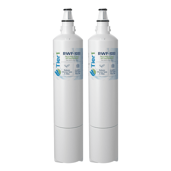 Tier1 5231JA2006A Refrigerator Water Filter 2-pk | Replacement for LG LT600P, 5231JA2006B, Kenmore 46-9990, 9990, 469990, 5231JA2006F, 5231JA2005A, Fridge Filter