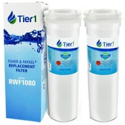 Tier1 836848 Refrigerator Water Filter 2-pk | Replacement for Fisher & Paykel 836848, 836860, WF296, EFF-6017A, E402B, E442B, E522B, RF90A180DU, Fridge Filter