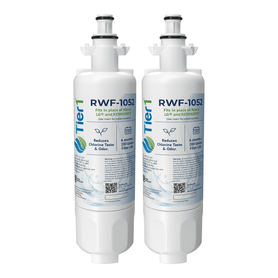 Tier1 ADQ36006101 Refrigerator Water Filter 2-pk | Replacement for LG LT700P, ADQ36006102, Kenmore 46-9690, 469690, ADQ36006101-S, WSL-3, FML-3, RFC1200A, Fridge Filter