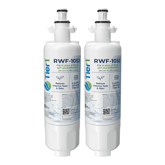 Tier1 ADQ36006101 Refrigerator Water Filter 2-pk | Replacement for LG LT700P, ADQ36006102, Kenmore 46-9690, 469690, ADQ36006101-S, WSL-3, FML-3, RFC1200A, Fridge Filter