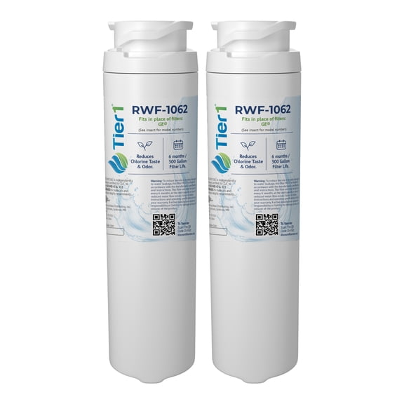 Tier1 MSWF Refrigerator Water Filter 2-pk | Replacement for GE MSWF SmartWater 101820A, 101821B, MSWFDS, WF282, EFF-6022A, SGF-G23, AP3997949, Fridge Filter