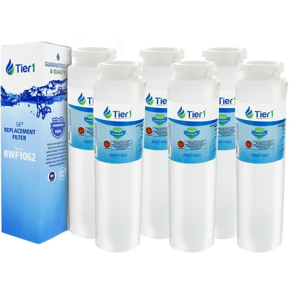 Tier1 MSWF Refrigerator Water Filter 6-pk | Replacement for GE MSWF SmartWater 101820A, 101821B, MSWFDS, WF282, EFF-6022A, SGF-G23, AP3997949, Fridge Filter