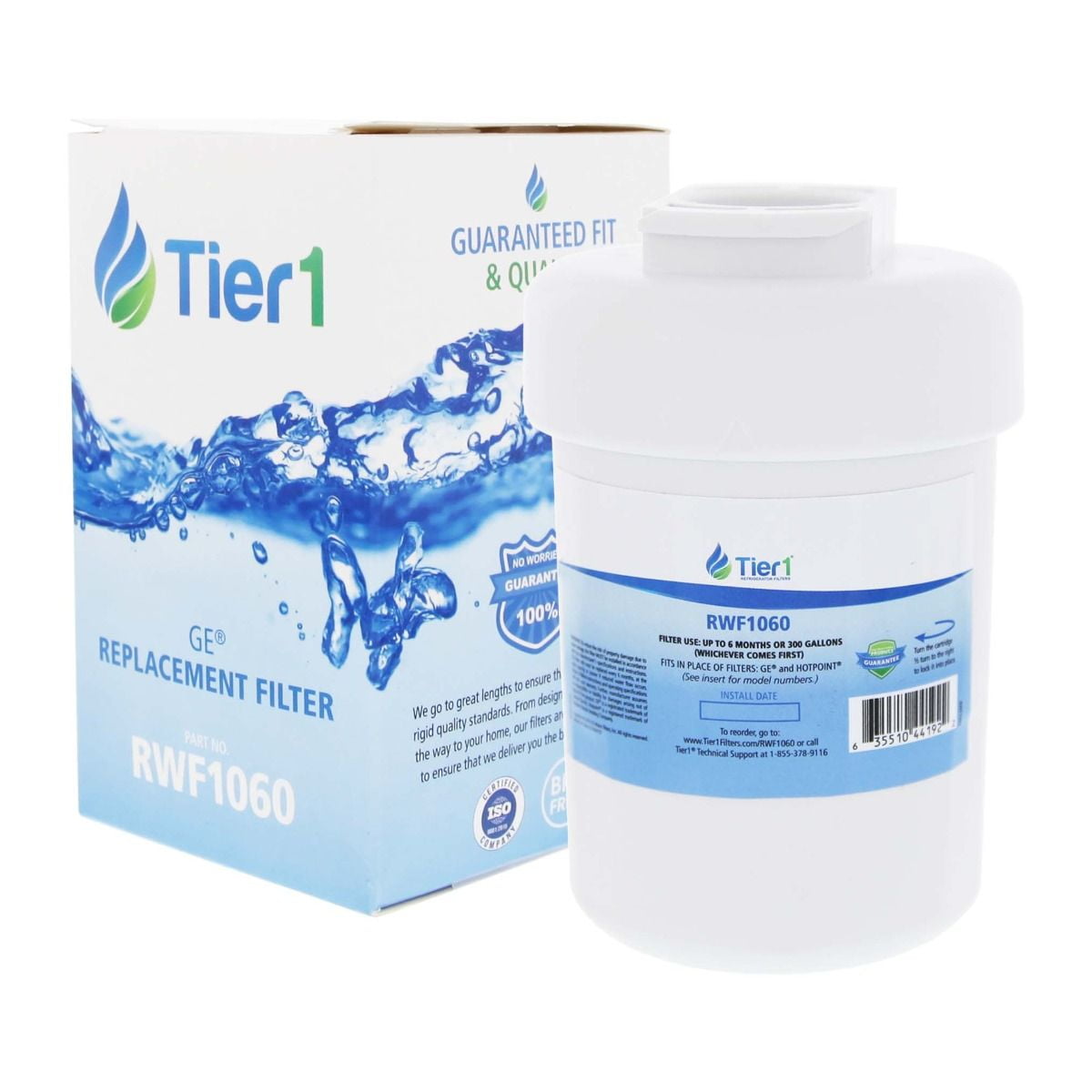 Tier1 MWF Refrigerator Water Filter Replacement for GE SmartWater