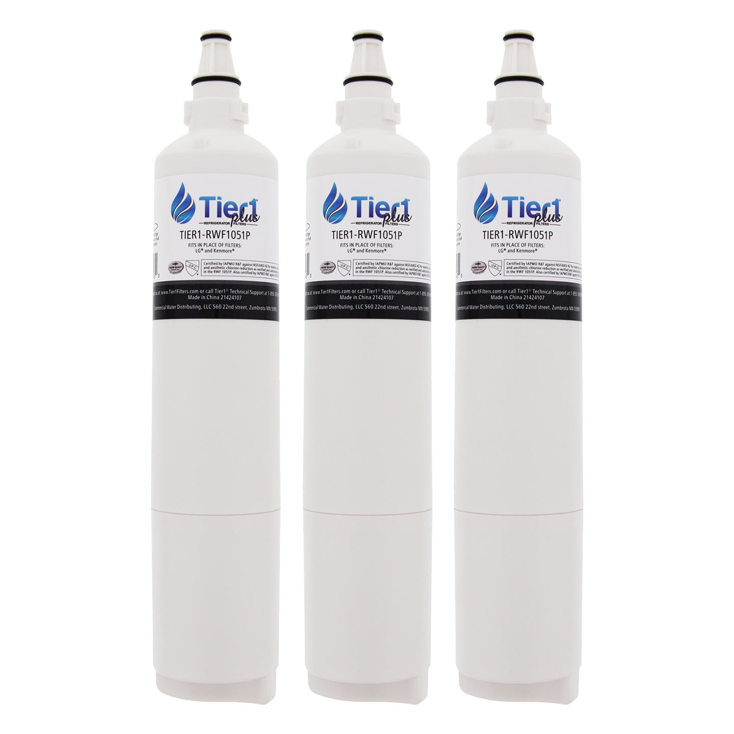 Tier1 Plus NSF 53&42 Certified Replacement 5231JA2006A / LT600P LG Comparable Refrigerator Water Filter Replacement, 3-Pack - Reduces 99% Lead