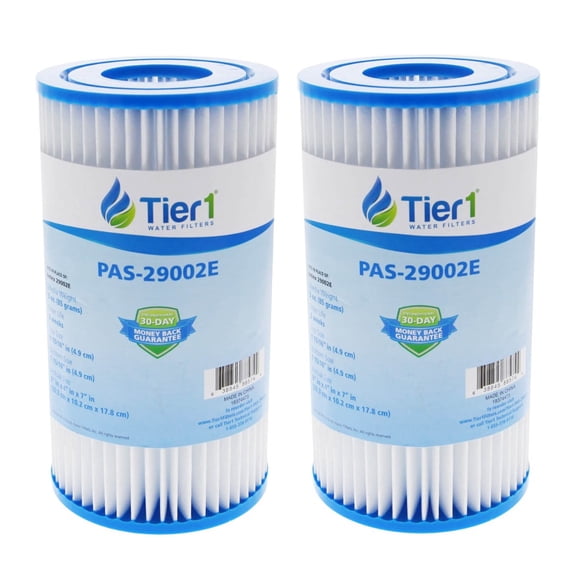 Tier1 Pool & Spa Filter Cartridge 2-pk | Replacement for Intex 29000E/59900E Type A or C Easy Set Pools, C-4607, PC7-120, Filbur FC-3710 and More | 5 sq ft Pleated Fabric Filter Media