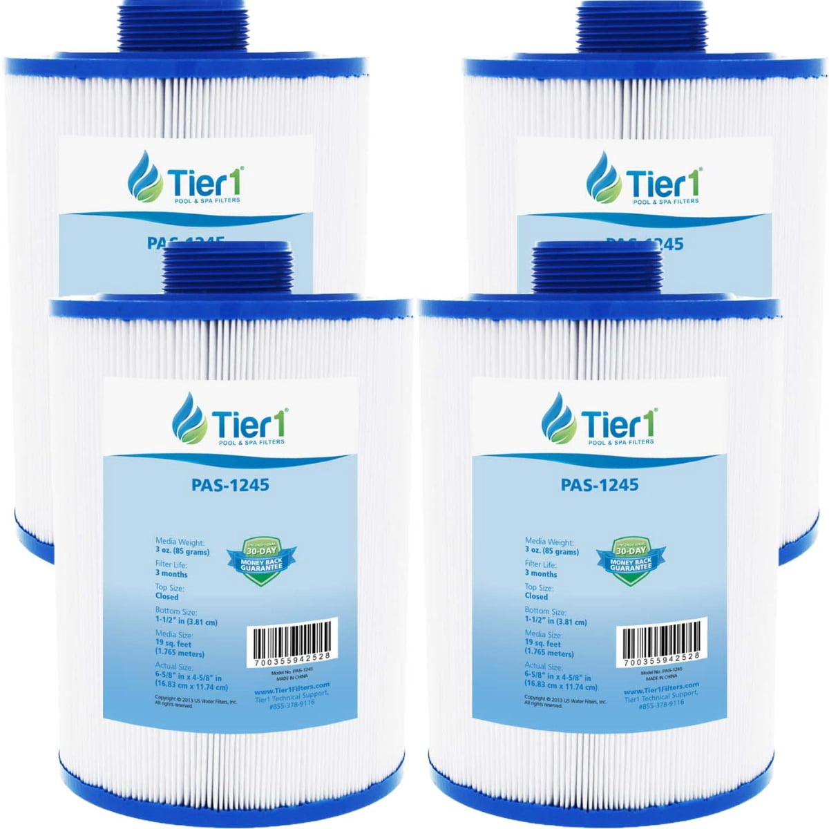 Tier1 Pool & Spa Filter Cartridge 4-pk | Replacement for Freeflow Lagas ...