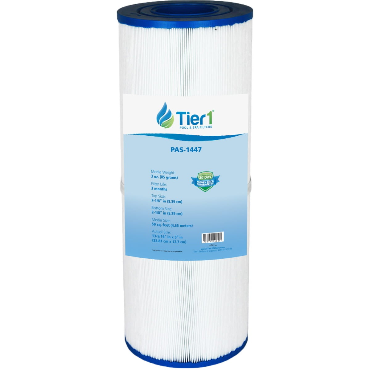 Tier1 50 sq ft Pleated Fabric Pool and Spa Filter Cartridge