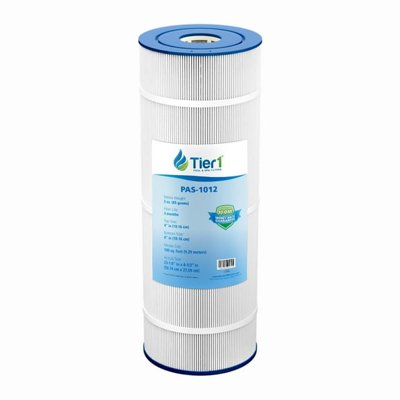 Tier1 Pool & Spa Filter Cartridge | Replacement for Hayward C1100, Star Clear II C1100, Filbur FC-1290, Pleatco PA100, C-8610 and More | 100 sq ft Pleated Fabric Filter Media