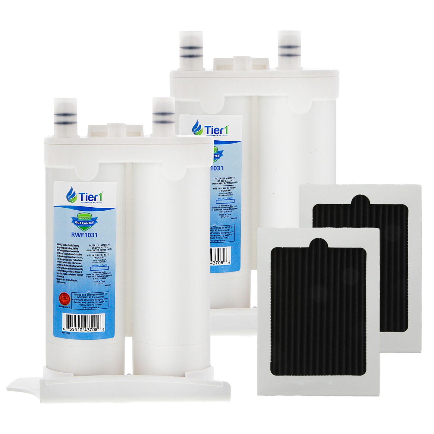 Tier1 PureSource2 Refrigerator Water & Air Filter Combo 2-pk ...