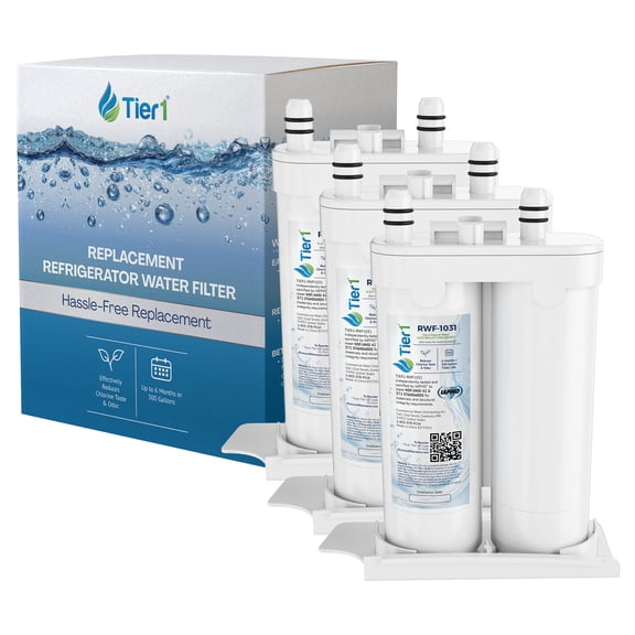Tier1 RWF1031 WF2CB Refrigerator Water Filter | Replacement for PureSource2 WF2CB & EWF01 Fridge Filter - Up to 18 Months Supply | Easy Install | Odor Control | Clean & Great Tasting Water (3-pk)