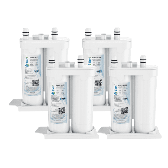 Tier1 RWF1031 WF2CB Refrigerator Water Filter | Replacement for PureSource2 WF2CB & EWF01 Fridge Filter - Up to 24 Months Supply | Easy Install | Odor Control | Clean & Great Tasting Water (4-pk)