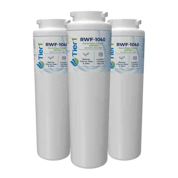 Tier1 UKF8001 Refrigerator Water Filter 3-pk | Replacement for Whirlpool Filter 4, EveryDrop EDR4RXD1, 4396395, Maytag UKF8001, FMM-2, UKF8001AXX-750, 469006, Fridge Filter