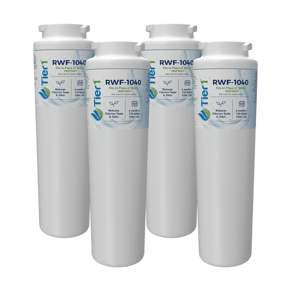 Tier1 UKF8001 Refrigerator Water Filter 4-pk | Replacement for Whirlpool Filter 4, EveryDrop EDR4RXD1, 4396395, Maytag UKF8001, FMM-2, UKF8001AXX-750, 469006, Fridge Filter